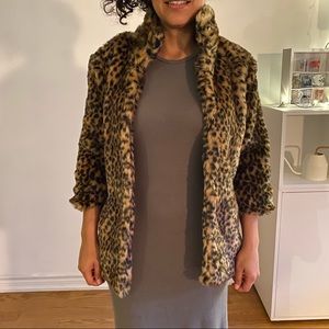 Vintage Faux Fur Leopard Jacket 🐆